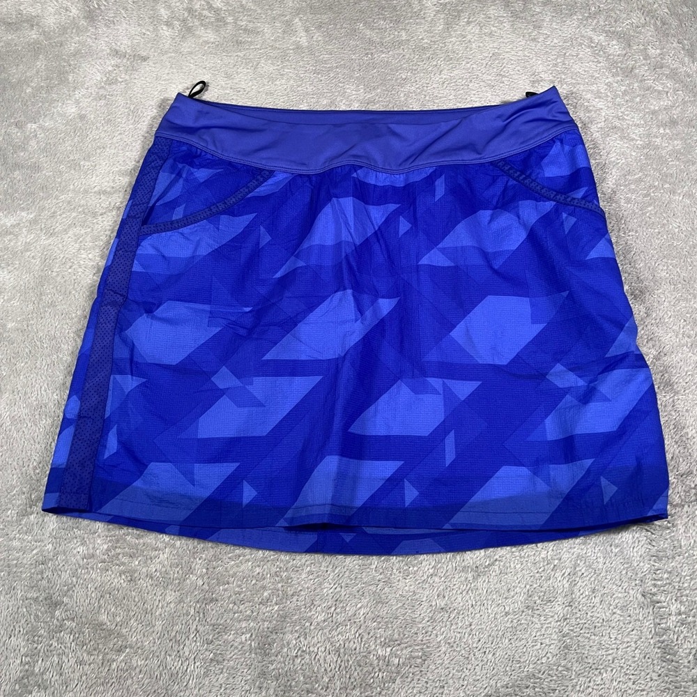 Nike Golf Tour Performance Skirt Women's Medium Blue Geometric Skort Athletic